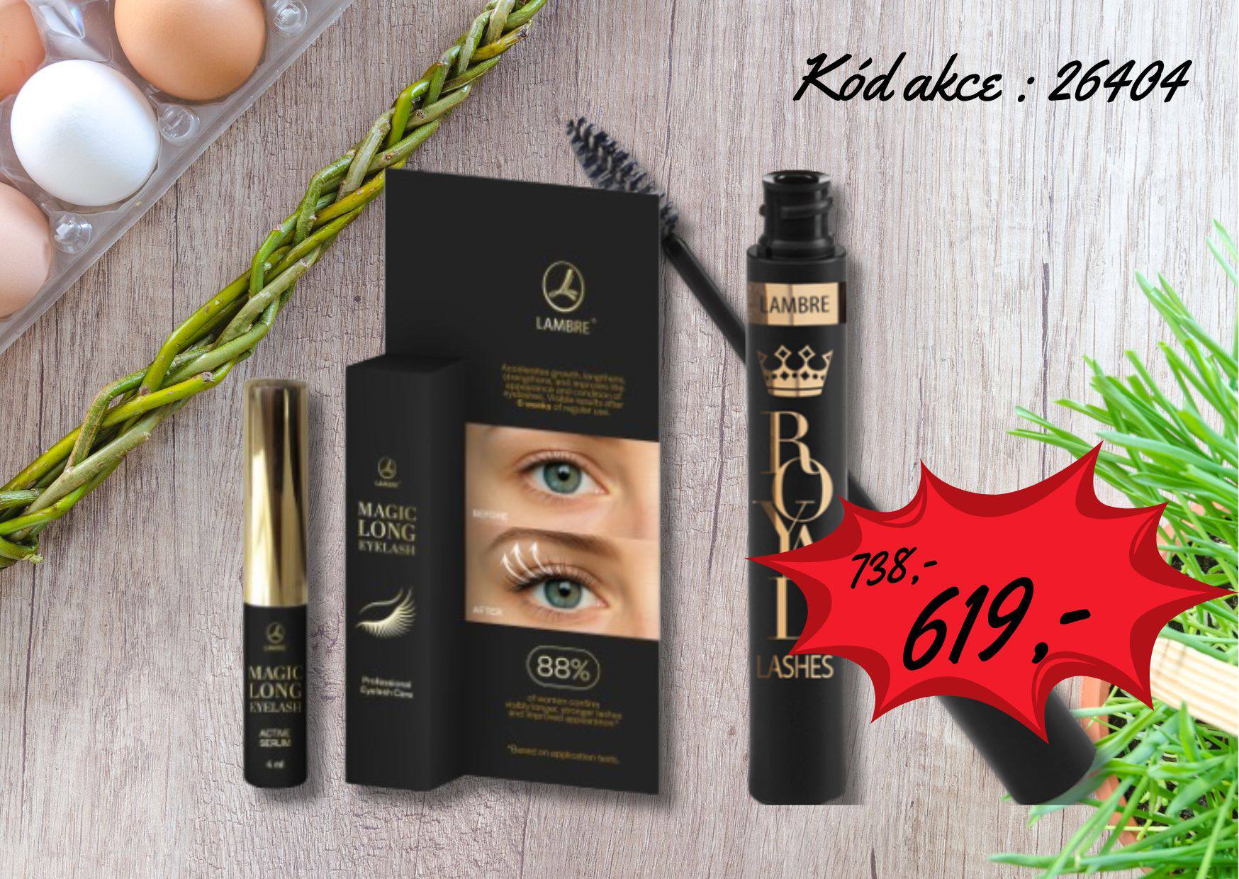 Výhodná sada séra na řasy s řasenkou